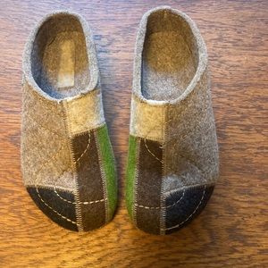 Haflinger wool clogs.